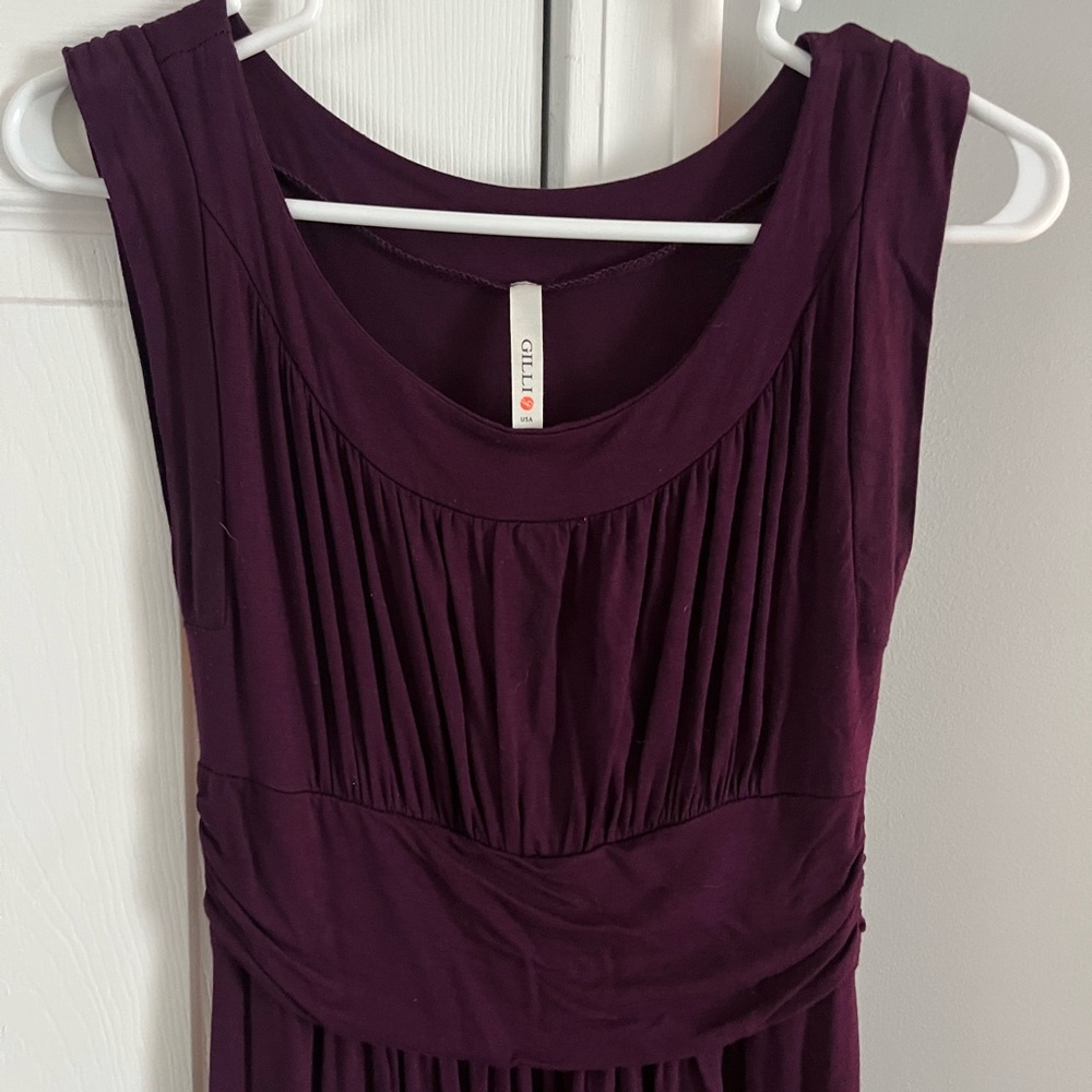 Gilli eggplant Purple Dress just below the knee